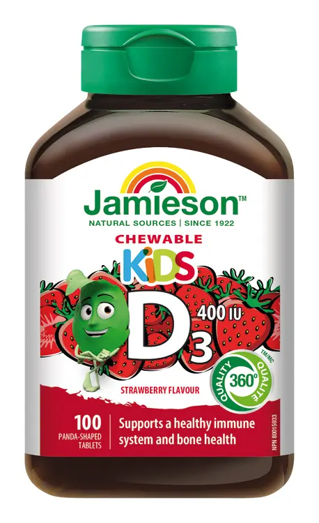 2965_JAMIESON VITAMIN D3 KIDS JAHODA 100 TABLET